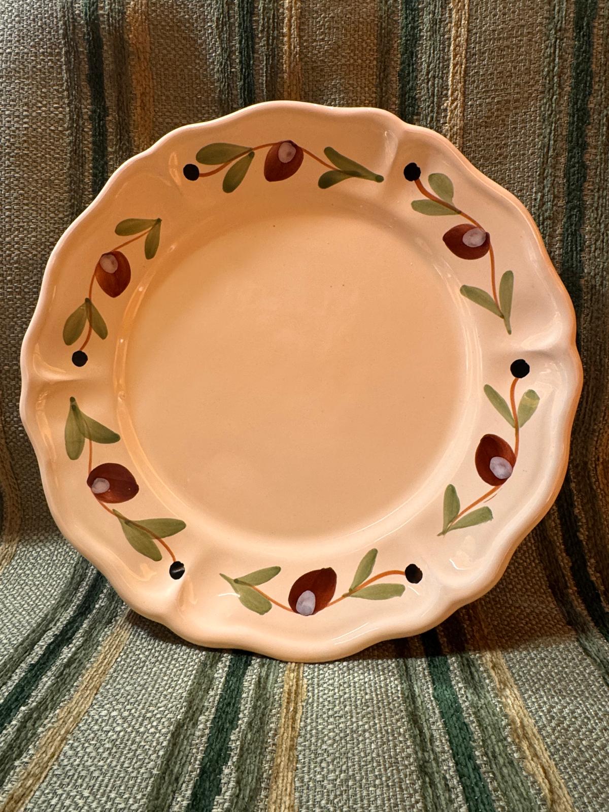 Piatto piano decoro olive
